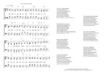Hymn score of: Oh, what is thy Beloved? - My Beloved (James George Deck/Johannes Thomas Rüegg)