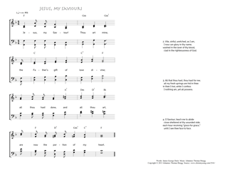 Hymn score of: Jesus, my Saviour! Thou art mine - Jesus, my Saviour! (James George Deck/Johannes Thomas Rüegg)