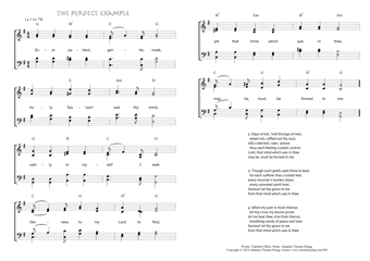 Hymn score of: Ever patient, gentle, meek - The Perfect Example (Charlotte Elliott/Johannes Thomas Rüegg)