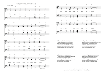 Hymn score of: Oh yes! there is a land of light! - The Better Country (Charlotte Elliott/Johannes Thomas Rüegg)
