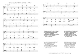 Hymn score of: Thou, through whose all-prevailing name - The Name above every Name (Charlotte Elliott/Johannes Thomas Rüegg)