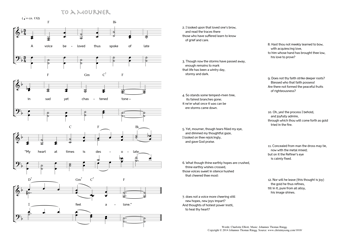 Hymn score of: A voice beloved thus spoke of late - To a Mourner (Charlotte Elliott/Johannes Thomas Rüegg)