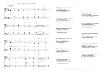 Hymn score of: I am a passing stranger here - The Pilgrim's Hymn (Charlotte Elliott/Johannes Thomas Rüegg)