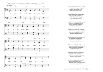 Hymn score of: O thou, the contrite sinner's Friend! - Prayer to the Heavenly Intercessor (Charlotte Elliott/Johannes Thomas Rüegg)
