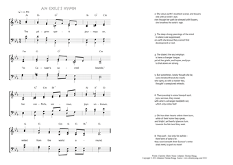 Hymn score of: The pilgrim spirit journeys on - An Exile's Hymn (Charlotte Elliott/Johannes Thomas Rüegg)