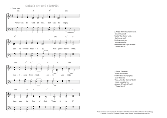 Hymn score of: Fierce was the wild billow - Christ in the tempest (Anatolius of Constantinople/John Mason Neale/Johannes Thomas Rüegg)