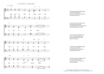 Hymn score of: Lord! much we need thy Shepherd-care - Looking Upward (Hannah K. Burlingham/Johannes Thomas Rüegg)