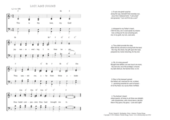 Hymn score of: This is thy love, my God! - Lost and Found (Hannah K. Burlingham/Johannes Thomas Rüegg)