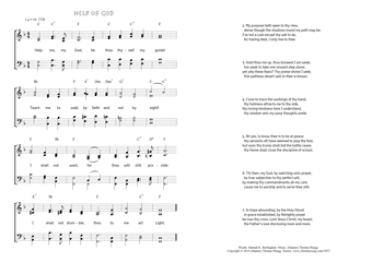 Hymn score of: Help me, my God, be thou thyself my guide! - Help of God (Hannah K. Burlingham/Johannes Thomas Rüegg)