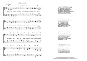 Hymn score of: Thou living God! how blessed are all - Victories (Hannah K. Burlingham/Johannes Thomas Rüegg)
