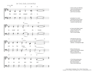 Hymn score of: Burdened and plagued within - In the Far Country (Hannah K. Burlingham/Johannes Thomas Rüegg)