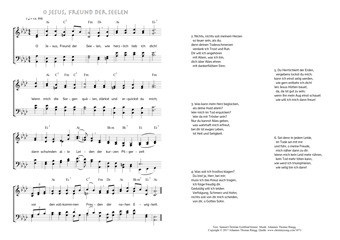 Hymn score of: O Jesus, Freund der Seelen (Samuel Christian Gottfried Küster/Johannes Thomas Rüegg)
