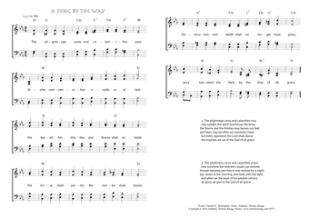 Hymn score of: The pilgrimage cares and calamities past - A Song by the Way (Hannah K. Burlingham/Johannes Thomas Rüegg)