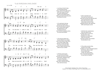Hymn score of: Thou, Lord, art all to me - "My Portion for Ever" (Hannah K. Burlingham/Johannes Thomas Rüegg)