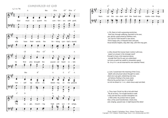 Hymn score of: God must acquaint his comforters with grief - Comforted of God (Hannah K. Burlingham/Johannes Thomas Rüegg)