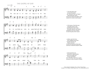Hymn score of: The Gospel is of God - The Gospel of God (Hannah K. Burlingham/Johannes Thomas Rüegg)