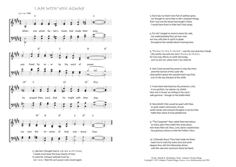 Hymn score of: When one whom ... - I Am With You Alway (Hannah K. Burlingham/Johannes Thomas Rüegg)