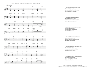 Hymn score of: Bride of the Lamb, awake! awake! - The Church cheered with the hope of her Lord's return (Edward Denny/Johannes Thomas Rüegg)