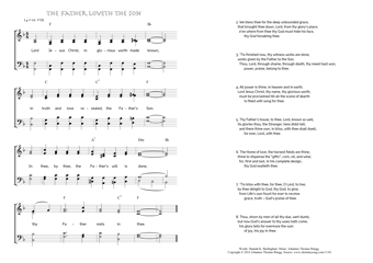 Hymn score of: Lord Jesus Christ, in glorious worth made known - The Father Loveth the Son (Hannah K. Burlingham/Johannes Thomas Rüegg)