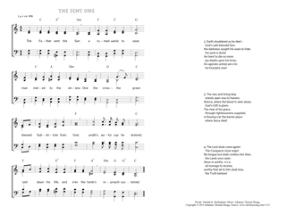 Hymn score of: The Father sent the Son - The Sent One (Hannah K. Burlingham/Johannes Thomas Rüegg)
