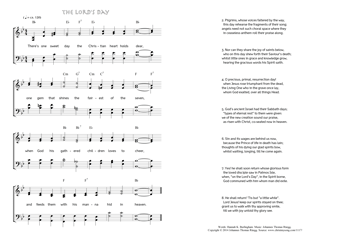 Hymn score of: There's one sweet day the Christian heart holds dear - The Lord's Day (Hannah K. Burlingham/Johannes Thomas Rüegg)