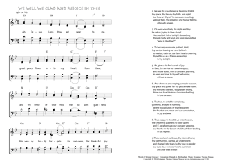 Hymn score of: Ah, Jesus Lord, thou art near to me - We will we glad and rejoice in thee (Christian Gregor/Hannah K. Burlingham/Johannes Thomas Rüegg)