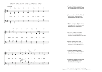 Hymn score of: From far I see the glorious day (Thomas Kelly/Johannes Thomas Rüegg)