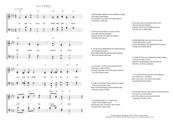 Hymn score of: In spirit, Lord, we dwell with thee above - His Table (Hannah K. Burlingham/Johannes Thomas Rüegg)
