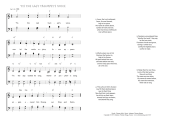 Hymn score of: 'Tis the last trumpet's voice (Thomas Kelly/Johannes Thomas Rüegg)
