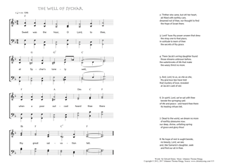 Hymn score of: Sweet was the hour, O Lord, to thee - The well of Sychar (Edward Denny/Johannes Thomas Rüegg)