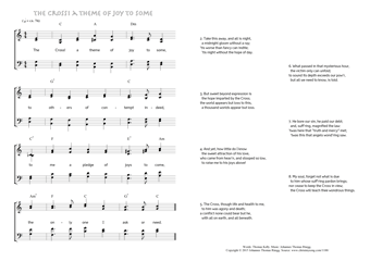 Hymn score of: The Cross! a theme of joy to some (Thomas Kelly/Johannes Thomas Rüegg)