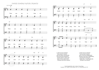 Hymn score of: There was joy in Heaven! - Third Sunday after Trinity (Reginald Heber/Johannes Thomas Rüegg)