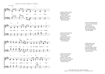 Hymn score of: Jesus our Lord is King (Thomas Kelly/Johannes Thomas Rüegg)