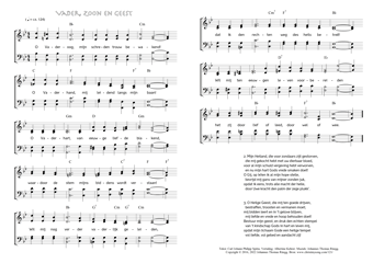 Hymn score of: O Vaderoog, mijn schreden trouw bewakend! - Vader, Zoon en Geest (Carl Johann Philipp Spitta/Albertine Kehrer/Johannes Thomas Rüegg)