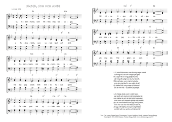 Hymn score of: O, fadershand, som hittills mig ledsagat - Fader, Son och Ande (Carl Johann Philipp Spitta/Torsten Lundberg/Johannes Thomas Rüegg)