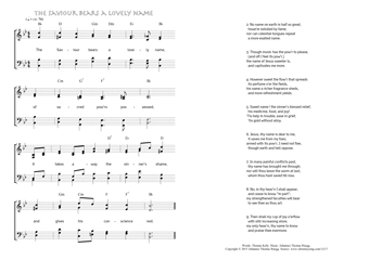 Hymn score of: The Saviour bears a lovely name (Thomas Kelly/Johannes Thomas Rüegg)