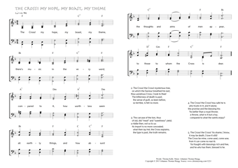 Hymn score of: The Cross! my hope, my boast, my theme (Thomas Kelly/Johannes Thomas Rüegg)