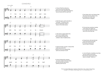 Hymn score of: O how many hours of gladness - Comfort (Carl Johann Philipp Spitta/Richard Massie/Johannes Thomas Rüegg)