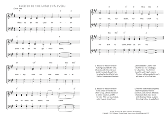 Hymn score of: Blessed be the Lord for ever! (Thomas Kelly/Johannes Thomas Rüegg)