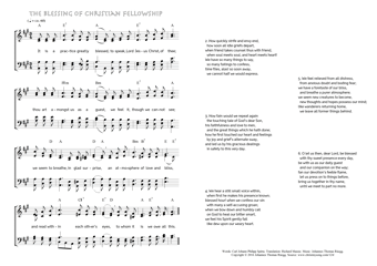 Hymn score of: It is a practice greatly blessed - The blessing of Christian fellowship (Carl Johann Philipp Spitta/Richard Massie/Johannes Thomas Rüegg)