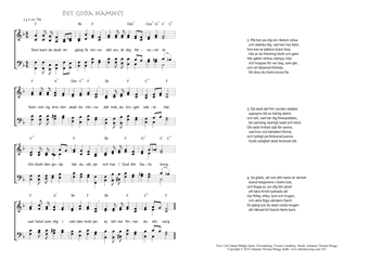 Hymn score of: Som barn du skall en gång få vinna - Det goda namnet (Carl Johann Philipp Spitta/Torsten Lundberg/Johannes Thomas Rüegg)