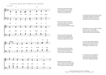 Hymn score of: If Jesus rose not from the grave (Thomas Kelly/Johannes Thomas Rüegg)