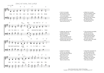 Hymn score of: Sing of him, the Lord, who (Thomas Kelly/Johannes Thomas Rüegg)