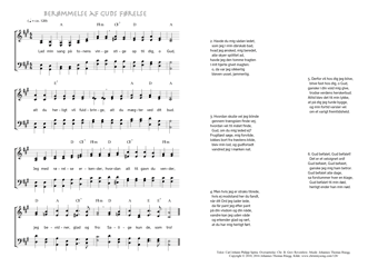 Hymn score of: Lad min sang på tonens vinge - Berømmelse af Guds førelse (Carl Johann Philipp Spitta/Christian Benedictus Reventlow/Johannes Thomas Rüegg)