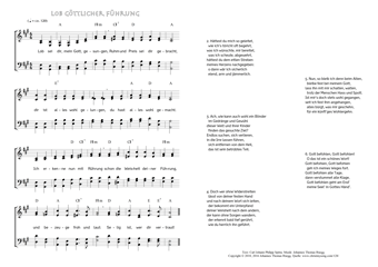 Hymn score of: Lob sei dir, mein Gott, gesungen - Lob göttlicher Führung (Carl Johann Philipp Spitta/Johannes Thomas Rüegg)