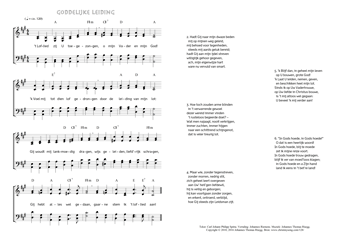 Hymn score of: 't Loflied zij U toegezongen - Goddelijke leiding (Carl Johann Philipp Spitta/Johannes Riemens/Johannes Thomas Rüegg)