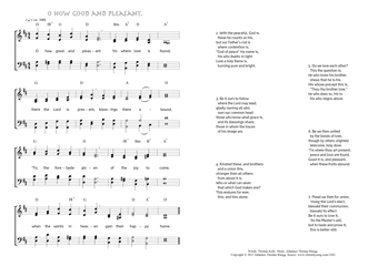 Hymn score of: O how good and pleasant (Thomas Kelly/Johannes Thomas Rüegg)