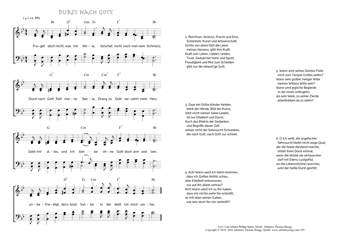 Hymn score of: Fraget doch nicht, was mir fehle - Durst nach Gott (Carl Johann Philipp Spitta/Johannes Thomas Rüegg)