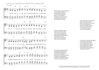 Hymn score of: Ask not, what it is that ails me - My soul thirsteth after the living God (Carl Johann Philipp Spitta/Richard Massie/Johannes Thomas Rüegg)