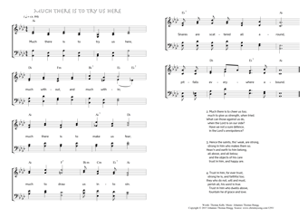 Hymn score of: Much there is to try us here (Thomas Kelly/Johannes Thomas Rüegg)